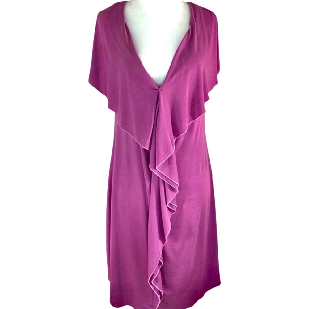 LAMADE Fuchsia Ruffled Halter Dress - Picture 3 of 9